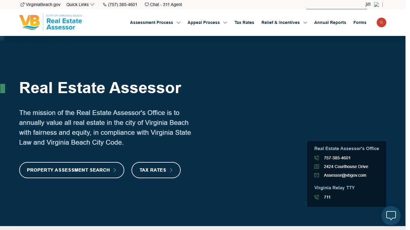 Real Estate Assessor City of Virginia Beach