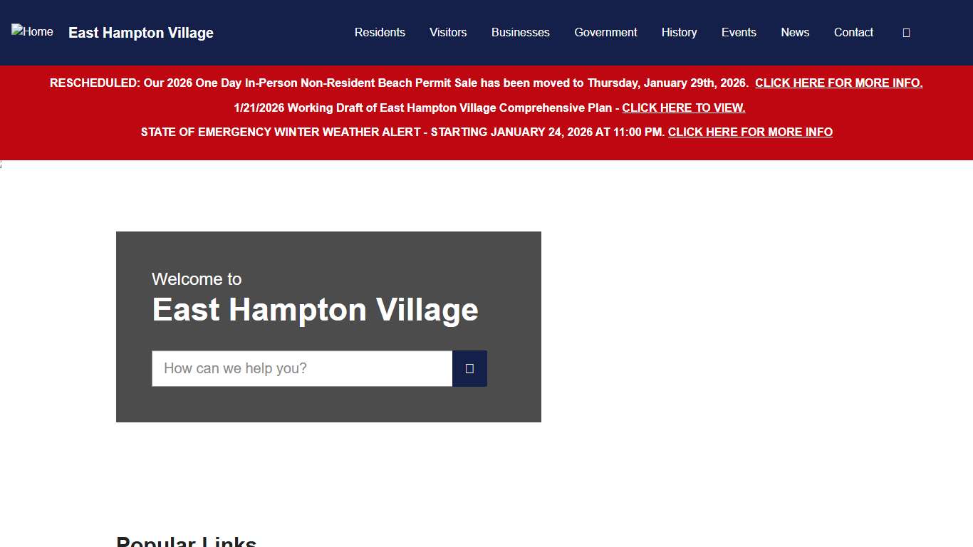 Welcome - East Hampton Village